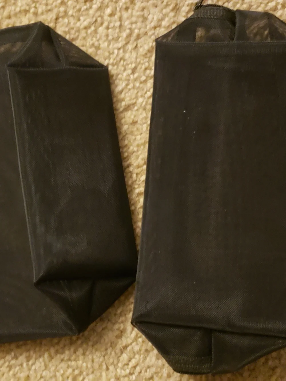 Black Travel Cosmetic Pouch Set - Unbranded